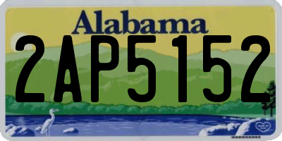 AL license plate 2AP5152