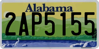 AL license plate 2AP5155