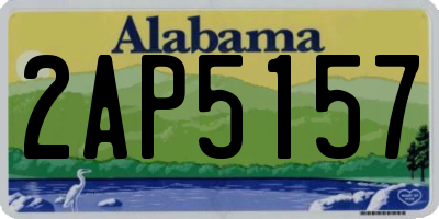 AL license plate 2AP5157