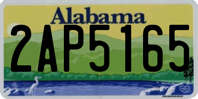 AL license plate 2AP5165