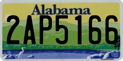 AL license plate 2AP5166