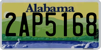 AL license plate 2AP5168