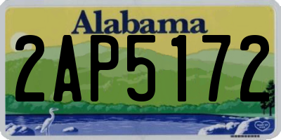AL license plate 2AP5172