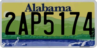 AL license plate 2AP5174