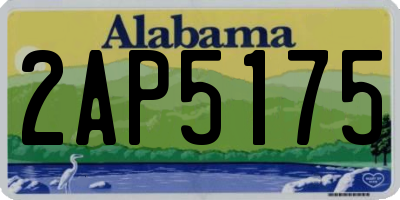 AL license plate 2AP5175