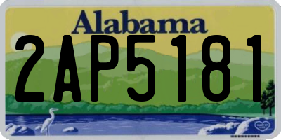 AL license plate 2AP5181