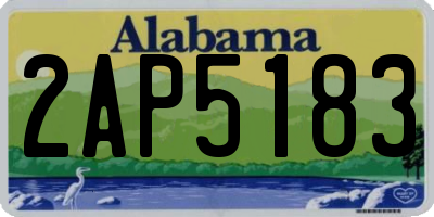 AL license plate 2AP5183