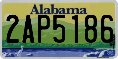 AL license plate 2AP5186