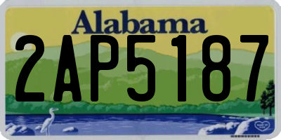 AL license plate 2AP5187