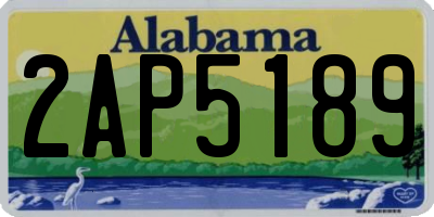 AL license plate 2AP5189