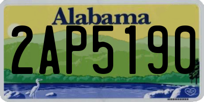AL license plate 2AP5190