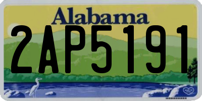 AL license plate 2AP5191