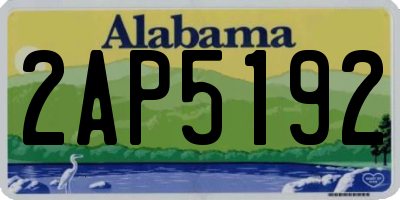 AL license plate 2AP5192