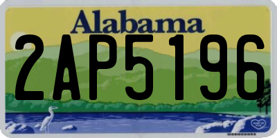 AL license plate 2AP5196
