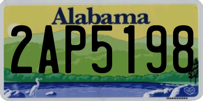 AL license plate 2AP5198
