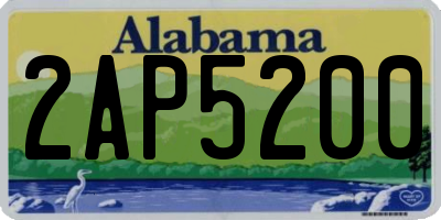 AL license plate 2AP5200