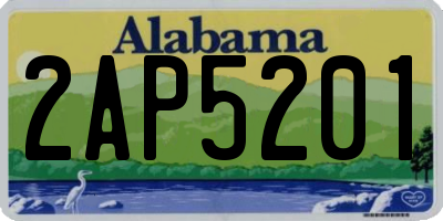 AL license plate 2AP5201