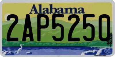 AL license plate 2AP5250