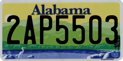 AL license plate 2AP5503