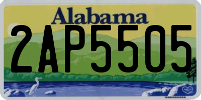 AL license plate 2AP5505