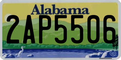 AL license plate 2AP5506