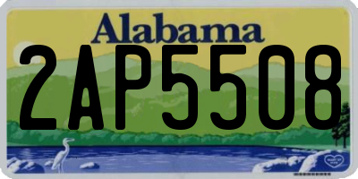 AL license plate 2AP5508