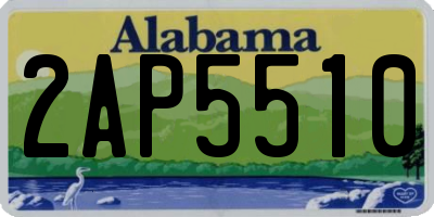 AL license plate 2AP5510