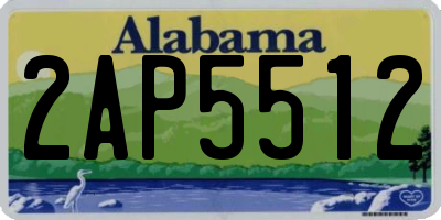 AL license plate 2AP5512