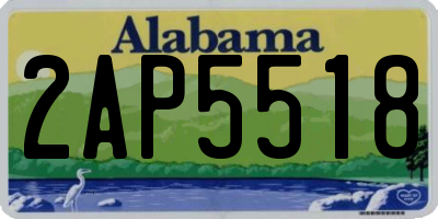 AL license plate 2AP5518