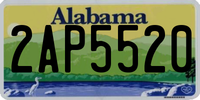 AL license plate 2AP5520