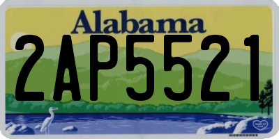 AL license plate 2AP5521