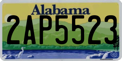 AL license plate 2AP5523