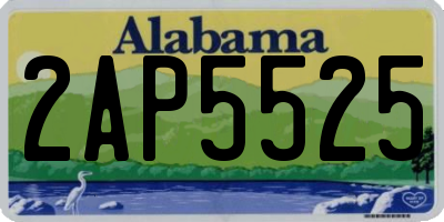 AL license plate 2AP5525