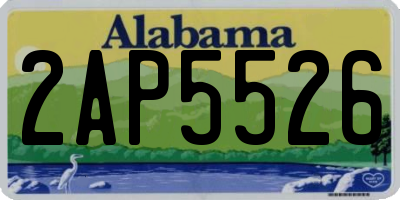AL license plate 2AP5526