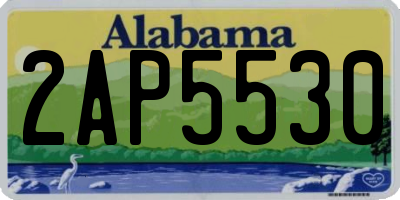 AL license plate 2AP5530