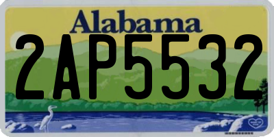 AL license plate 2AP5532