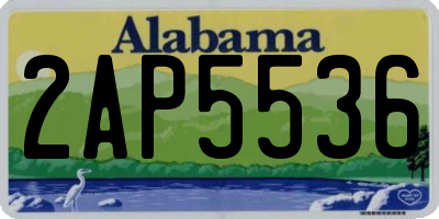 AL license plate 2AP5536