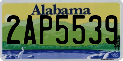 AL license plate 2AP5539