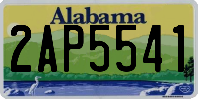 AL license plate 2AP5541