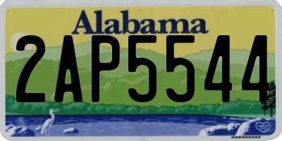 AL license plate 2AP5544