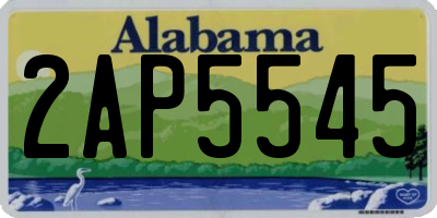 AL license plate 2AP5545