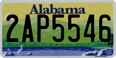 AL license plate 2AP5546