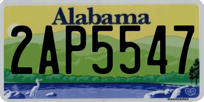 AL license plate 2AP5547