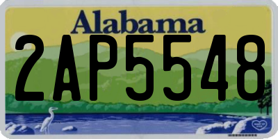 AL license plate 2AP5548