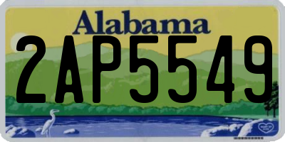 AL license plate 2AP5549