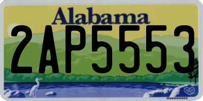 AL license plate 2AP5553