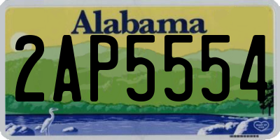 AL license plate 2AP5554