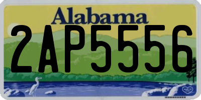 AL license plate 2AP5556