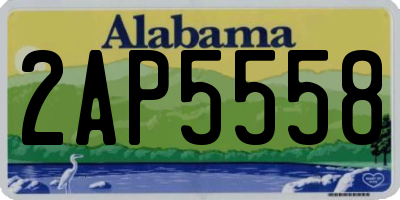 AL license plate 2AP5558