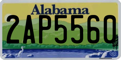 AL license plate 2AP5560